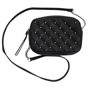 Rebecca Minkoff Black Quilted Crossbody Bag With Studs